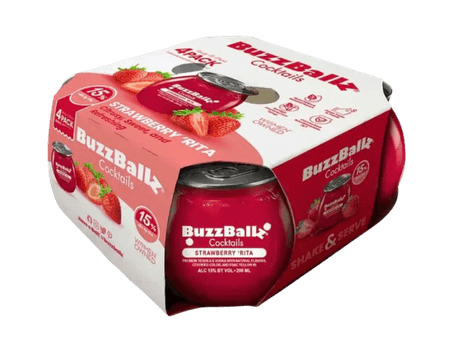 Buzzballz Cacktails Strawberry'rita Pack X4